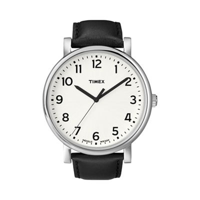 Men's oversized originals white dial with black strap watch t2n338